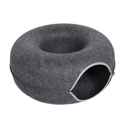 Donut Cat Bed & Hideout –  Cat Cave with Zipper Design!