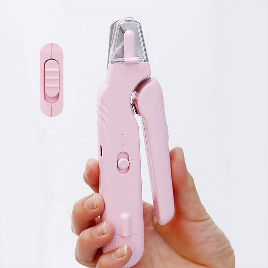 2-in-1 Rechargeable Pet Nail Clipper with LED Light & Nail Grinder
