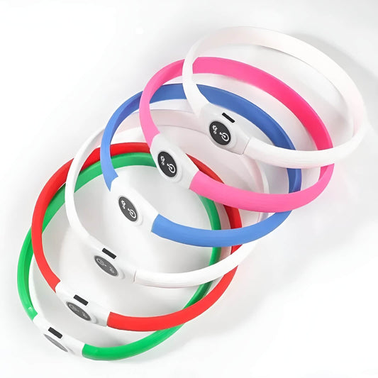 USB Rechargeable LED Dog Collar – Bright, Safe & Adjustable Night Walks