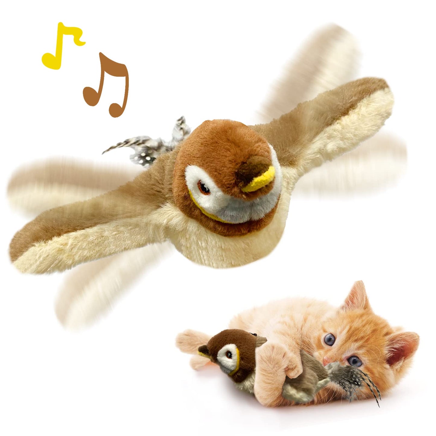 Flapping Bird Cat Toy – Realistic Movement, Sound & Endless Fun!