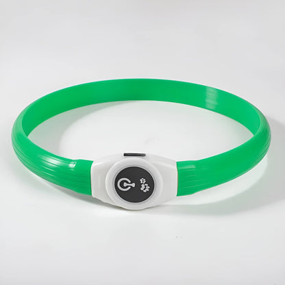 USB Rechargeable LED Dog Collar – Bright, Safe & Adjustable Night Walks