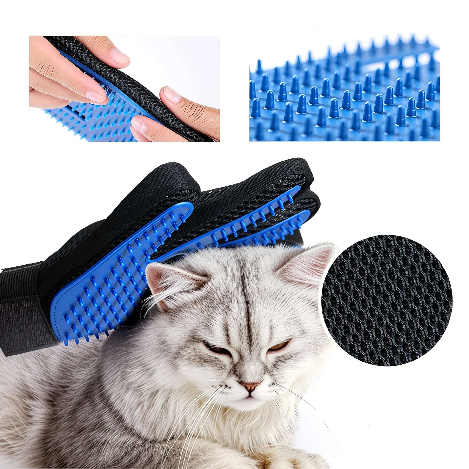 Pet Grooming Glove – Gentle Deshedding, Massage & Bathing Made Easy!