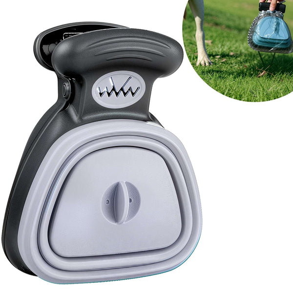 Portable Dog Poop Scooper with Waste Bag Dispenser