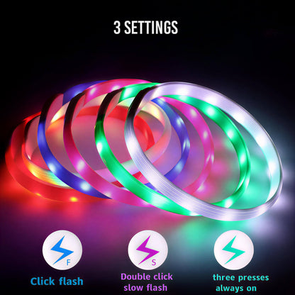USB Rechargeable LED Dog Collar – Bright, Safe & Adjustable Night Walks