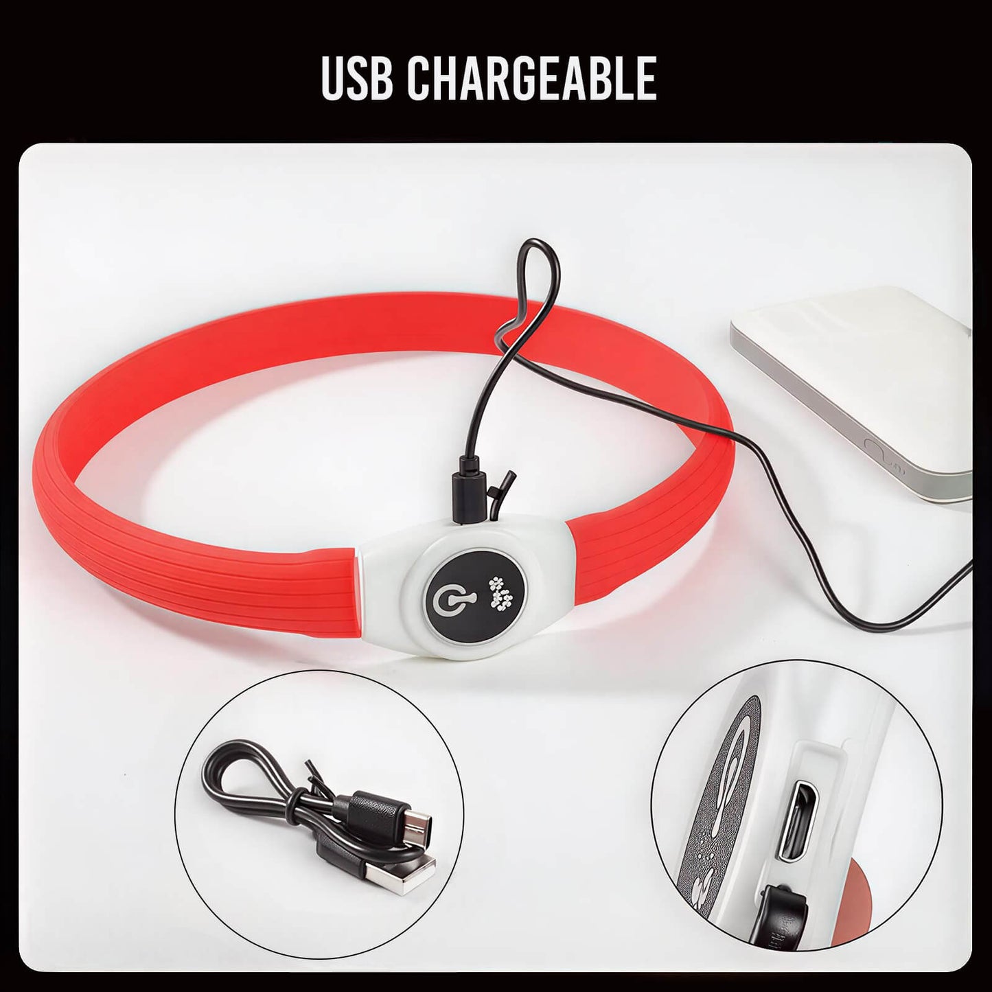 USB Rechargeable LED Dog Collar – Bright, Safe & Adjustable Night Walks