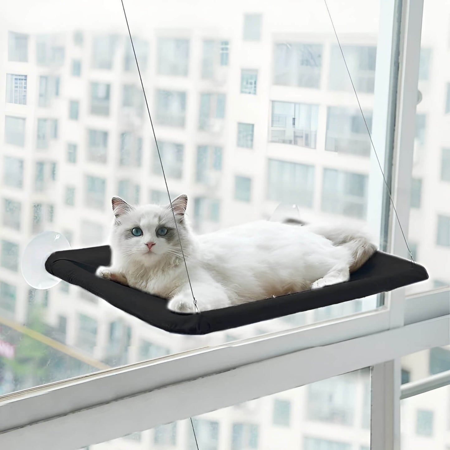 Cozy Cat Window Hammock – Space-Saving Spot for Curious Cats