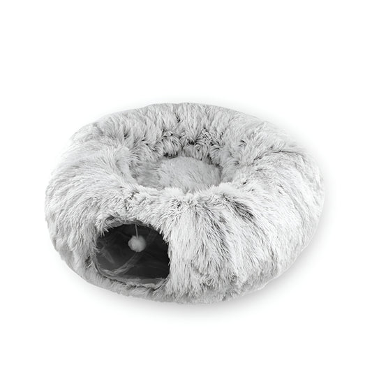 2-in-1 Tunnel Cat Bed – Cozy Hideout & Play Space in One!