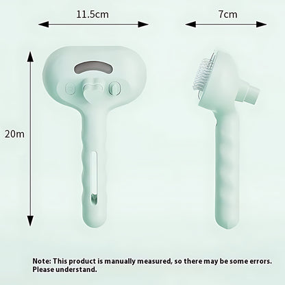 Measurement chart of a cleaning tool with dimensions labeled on a light green background.