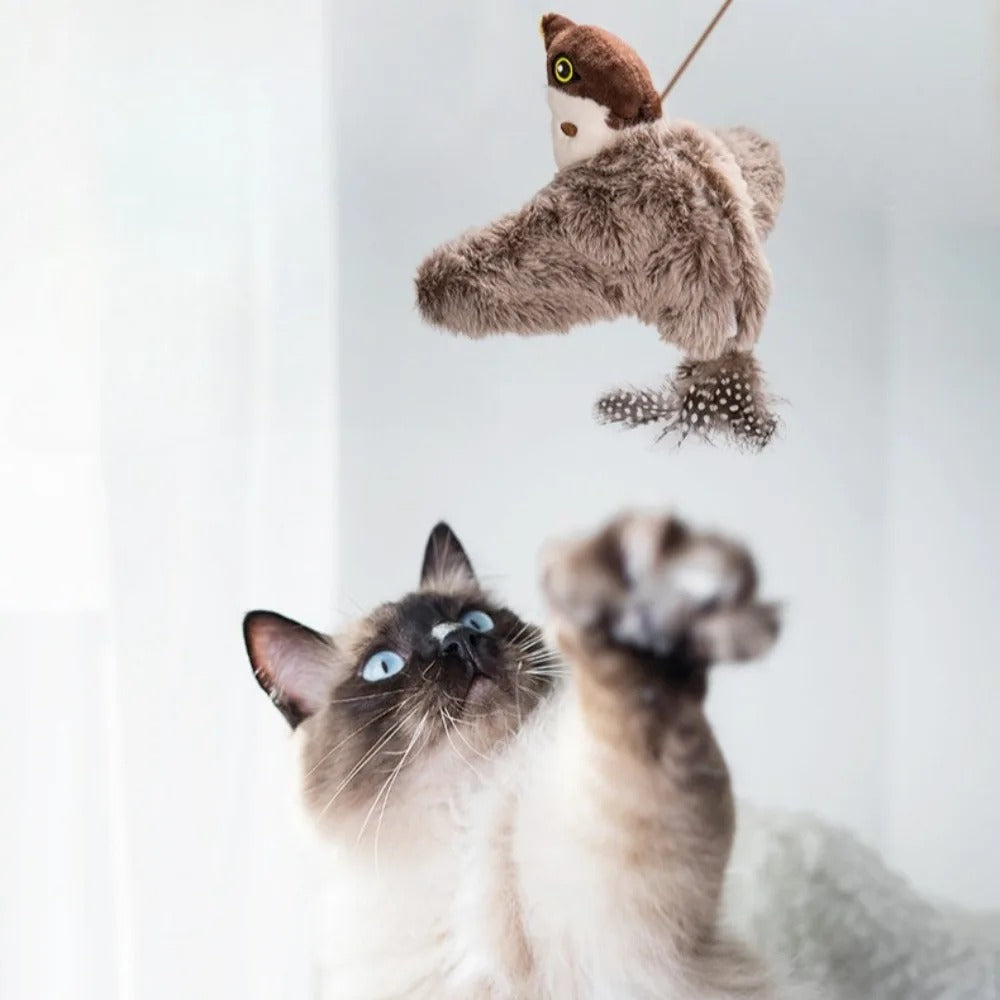 Flapping Bird Cat Toy – Realistic Movement, Sound & Endless Fun!